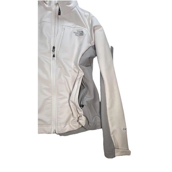 The North Face Jacket Womens Large White Gray Apex Softshell Full Zip TNF AHRU - Picture 5 of 16